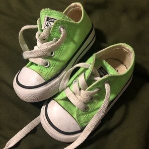 Toddler Size 4 Neon Green Converse